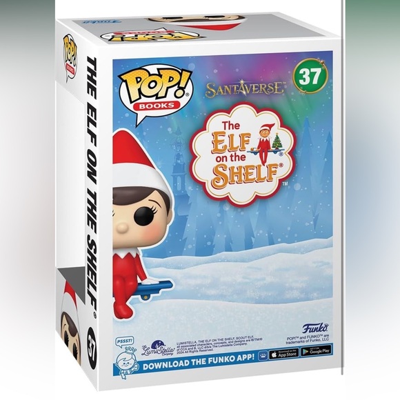 NWT #37 Funko Pop! Books: Elf on The Shelf- Elf (Flocked), Amazon Exclusive - Picture 2 of 3